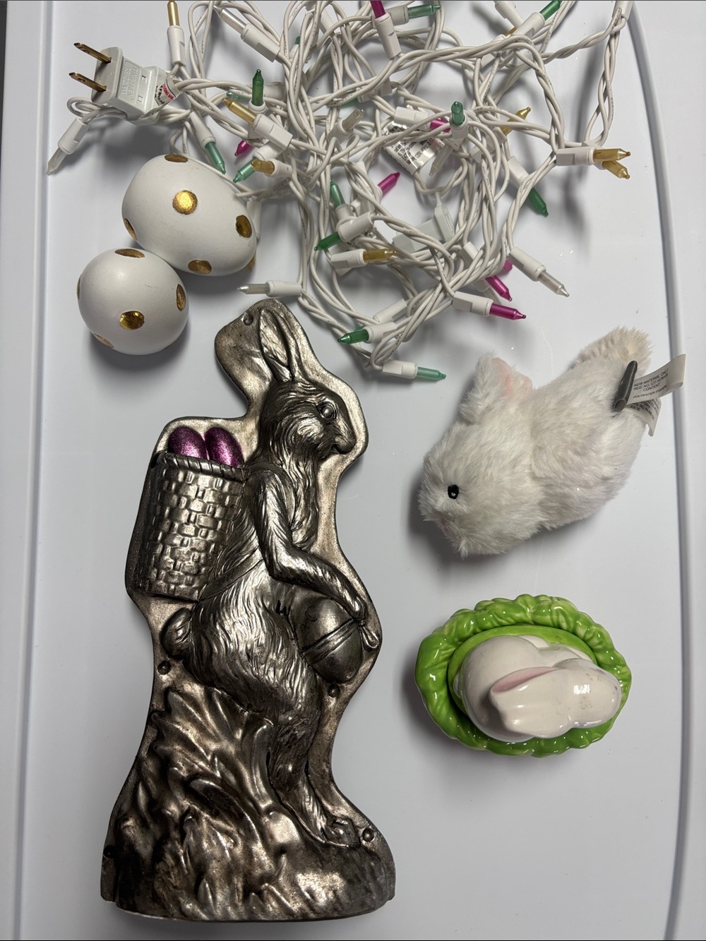 Easter Bunny Decor - Silver Finish -GB1sku